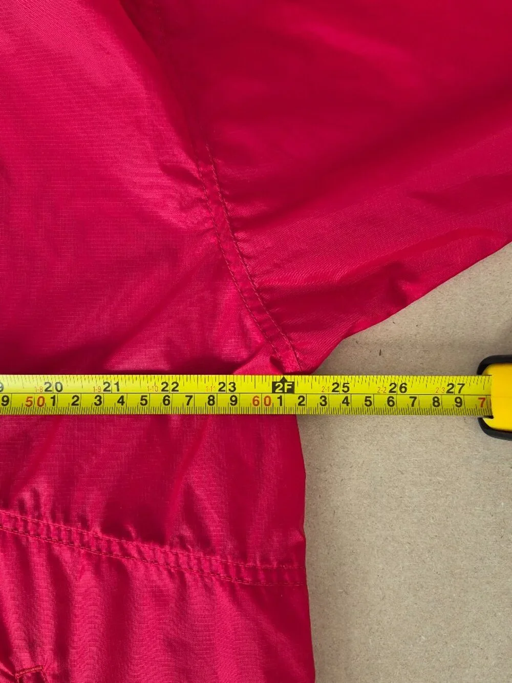 Vintage The North Face Stow Pocket large  Red Anorak Windbreaker Hooded Jacket
